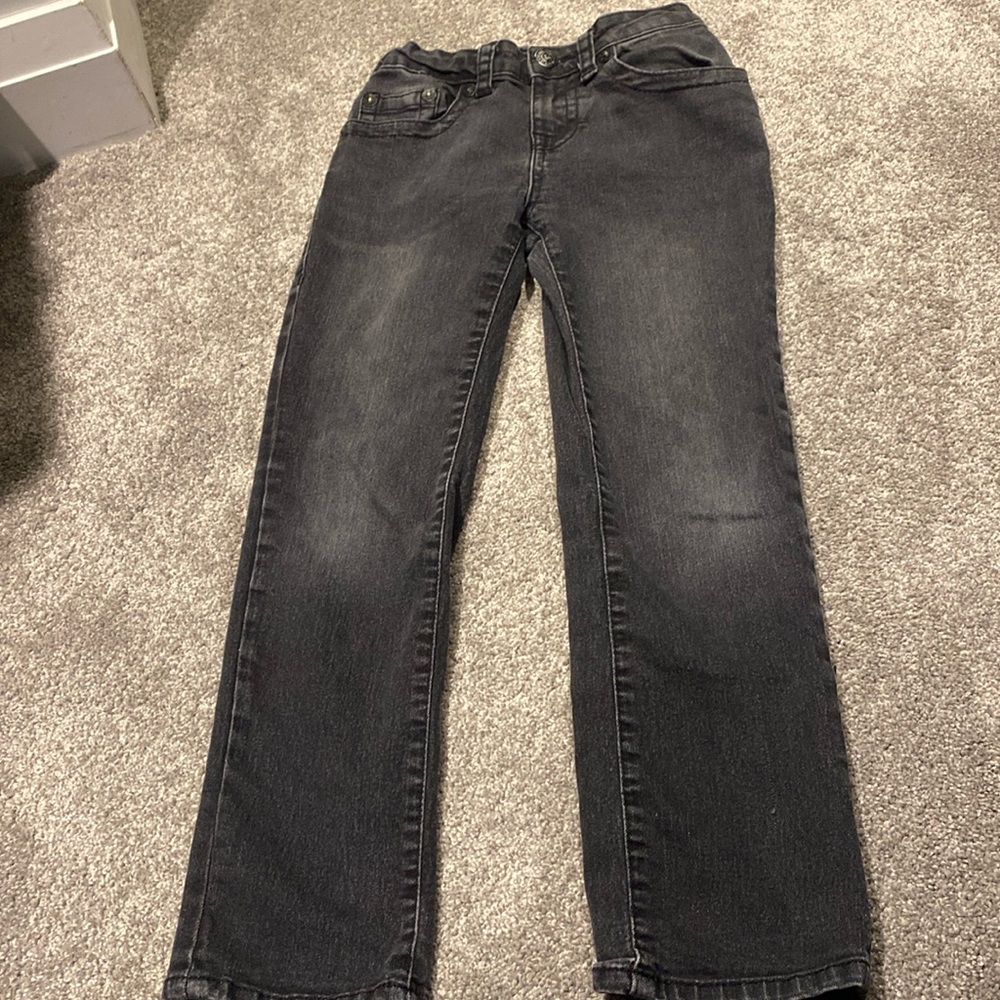 True religion black Geno relaxed slim fit Elasticated waist jeans size 8 youth